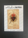 Cease! The Heart of Jesus is with me Sticker Decal - NEW
