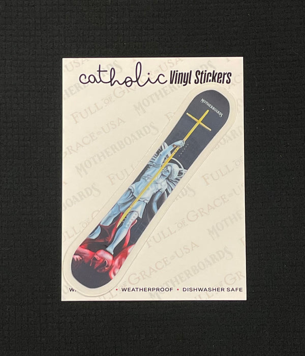 St. Michael Golden Cross Sticker Decal