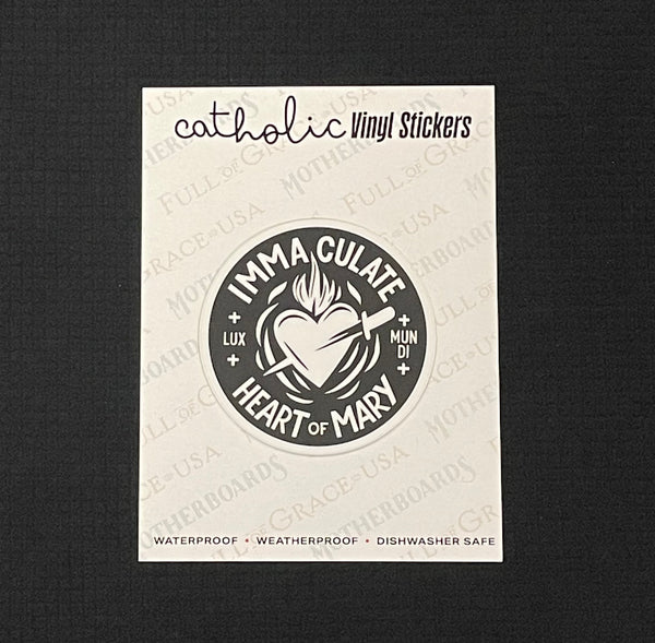 Immaculate Heart by Lux Mundi Sticker Decal