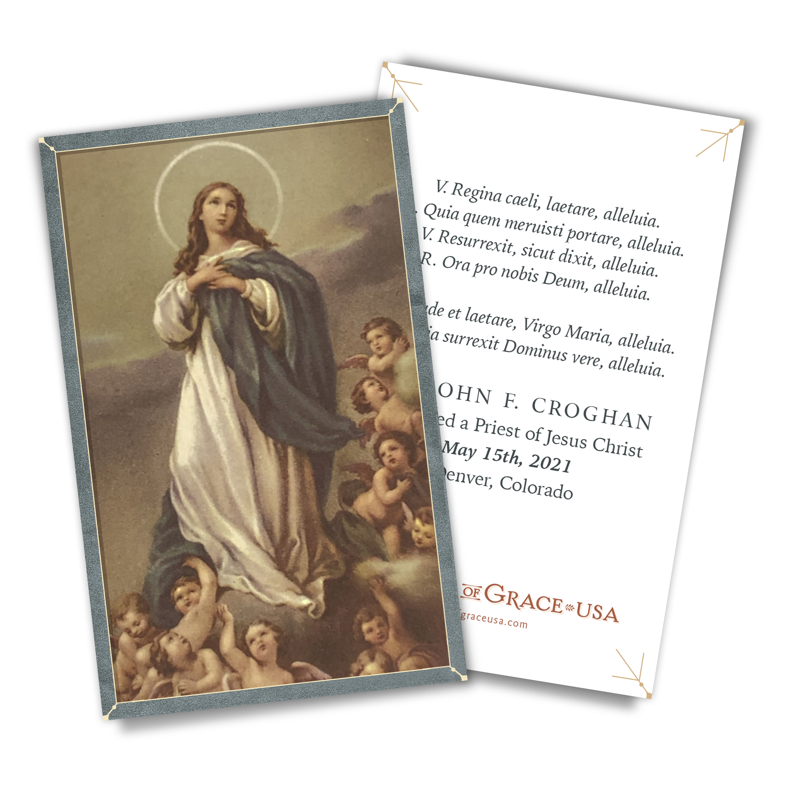 Custom Designed Holy Cards