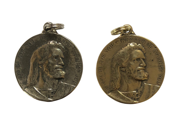1st AA Chip: If God be for you, Who can be against you Jesus Scripture Medal