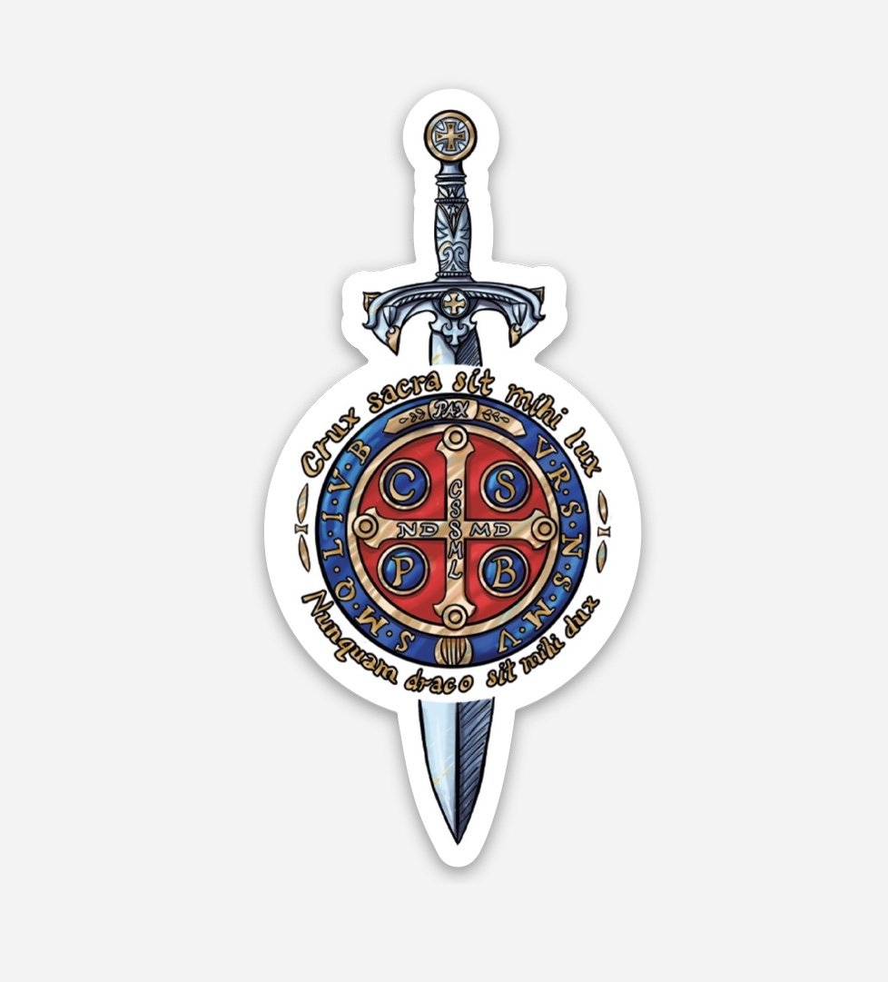 Large Benedict Sword Sticker Decal