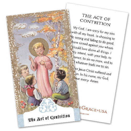 The Act of Contrition Holy Cards