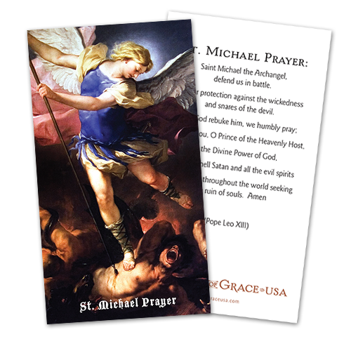 St. Michael Prayer Holy Card