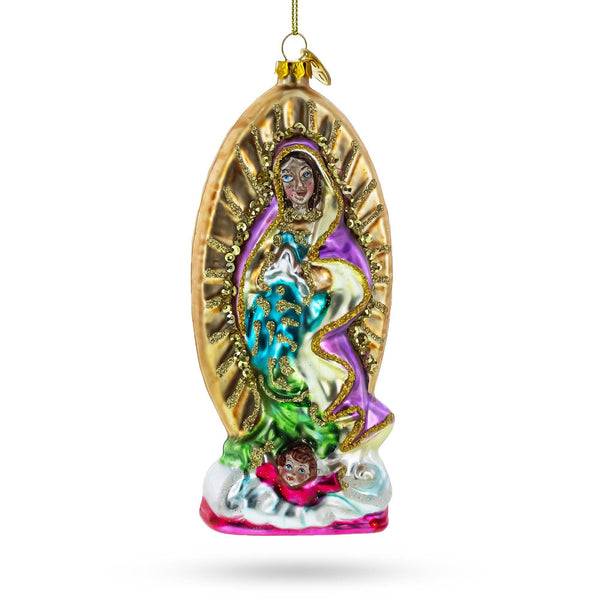 Reverent Virgin Mary Glass Ornament
