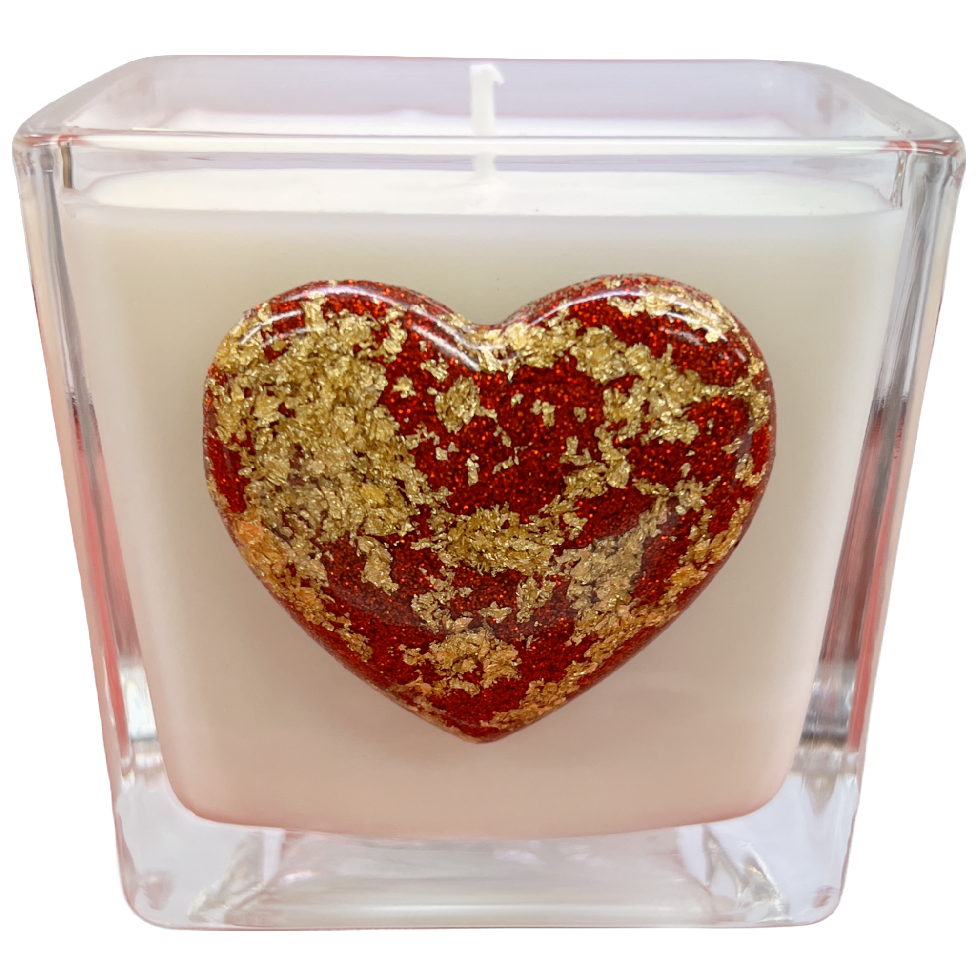 Abba Christian Products - POMEGRANATE PLUM - RED HEART 10oz CANDLE: Red