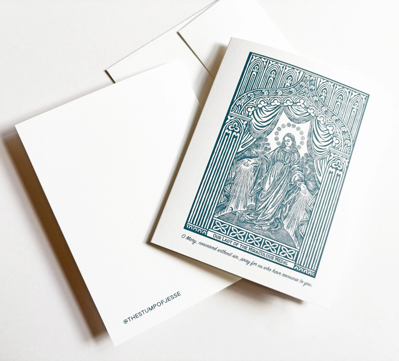 The Stump of Jesse - Our Lady of the Miraculous Medal Greeting Card I Gift