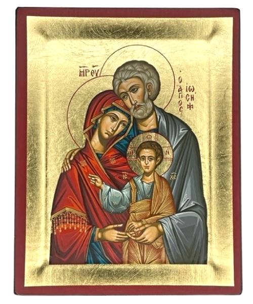 The Art of the Icon - The Holy Family Silk Screen Icon: 29 x 23 cm / 11.4x 9.1 in