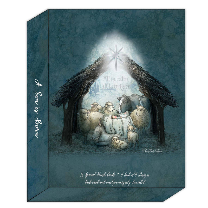 Crown Point Graphics - Boxed Christmas Cards - A Son is Born -16 Cards