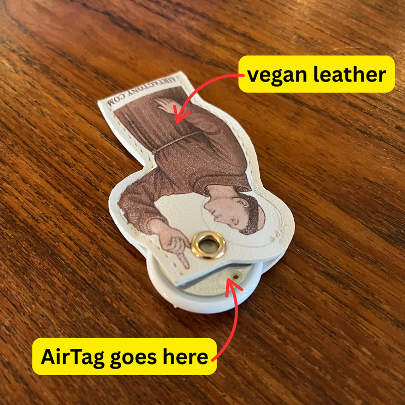 St. Anthony "Found Em" AirTag Holder Keychain
