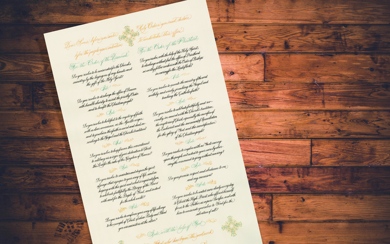 Roman Catholic Ordination Promises, NEW