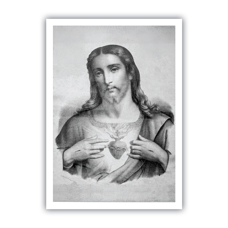 French Sacred Heart of Jesus Print 5X7