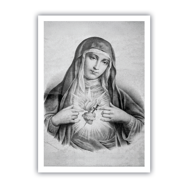 French Immaculate Heart of Mary Print 5X7