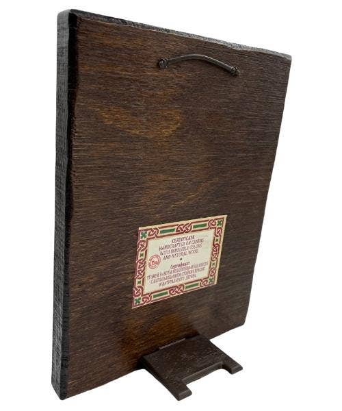 The Art of the Icon - Virgin Mary Eternal Bloom Silk Screen Icon – Aged Edge Wood: 26X20 CM || 10.2X7.8 IN