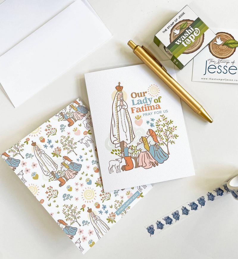 The Stump of Jesse - Our Lady of Fatima Greeting Catholic Card