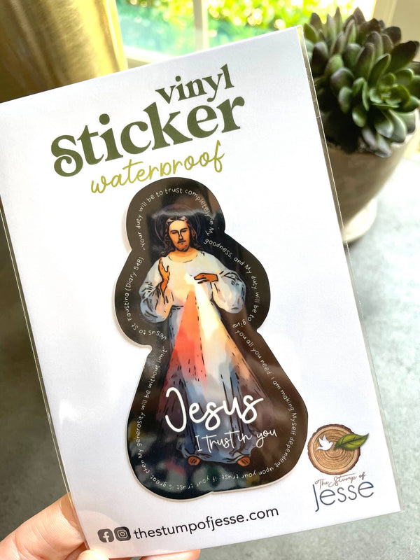 The Stump of Jesse - Divine Mercy Jesus Catholic Sticker