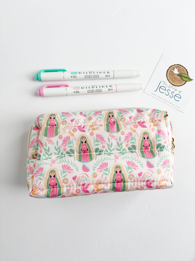 The Stump of Jesse - Our Lady of Guadalupe lightweight waterproof puffer pouch