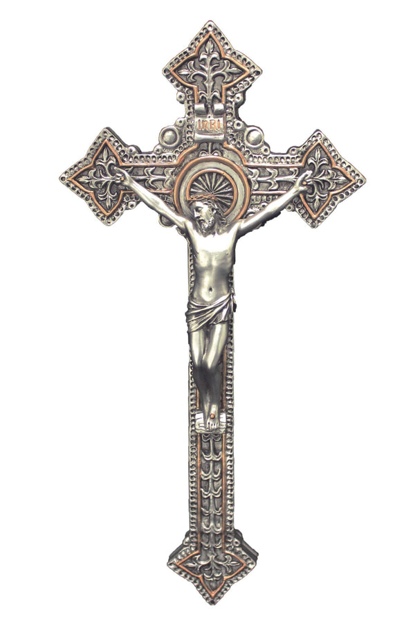 Goldscheider of Vienna - Crucifix in Pewter Style 9"