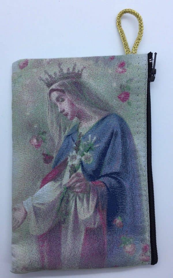 Oremus Mercy - Mystic Rose SM Rosary Pouch 3″ x 4″