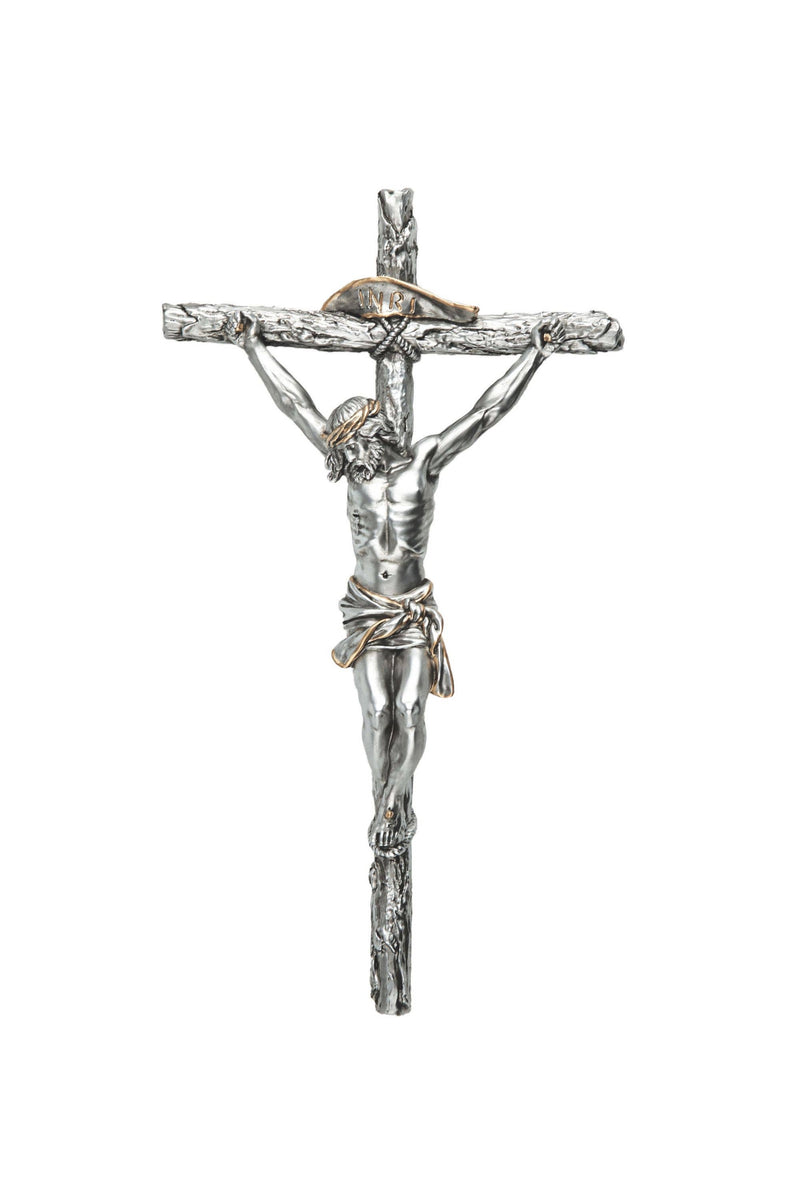 Goldscheider of Vienna - Crucifix in Pewter Style 10"