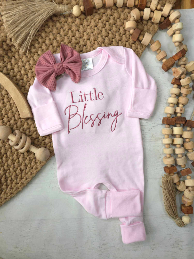 Wonderfully Made - Baby Romper | Little Blessing Pink: 3-6M / Romper Only
