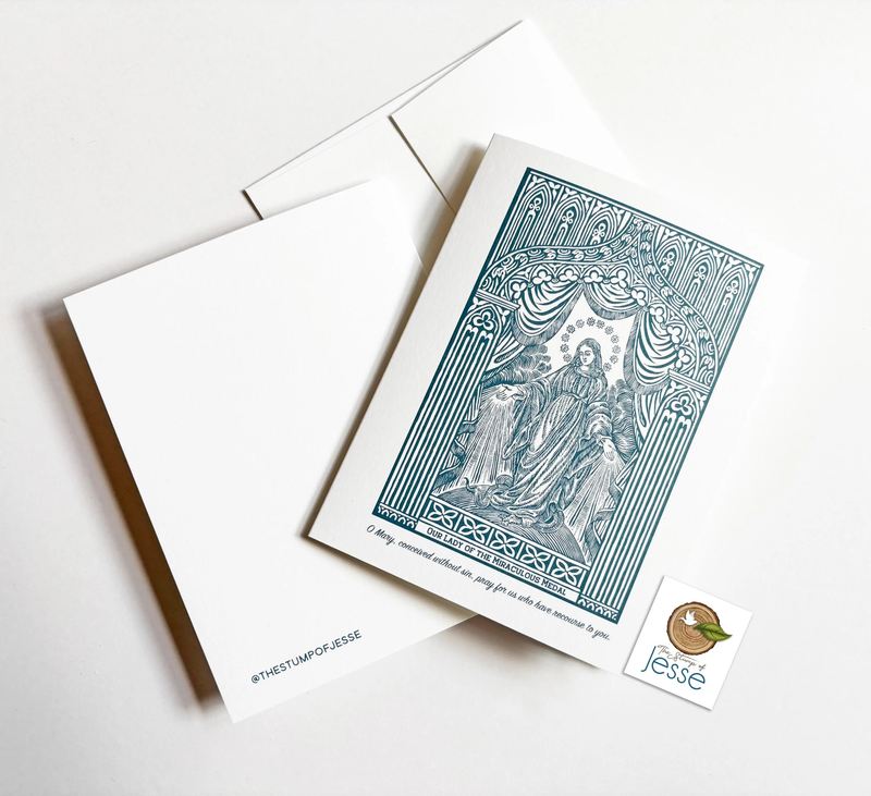 The Stump of Jesse - Our Lady of the Miraculous Medal Greeting Card I Gift