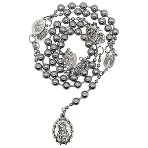 Village Gift Importers - Silver Tone Seven Sorrows Metal Rosary