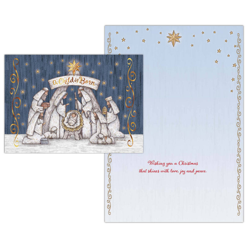Crown Point Graphics - A Child is Born Nativity - Boxed Christmas Cards