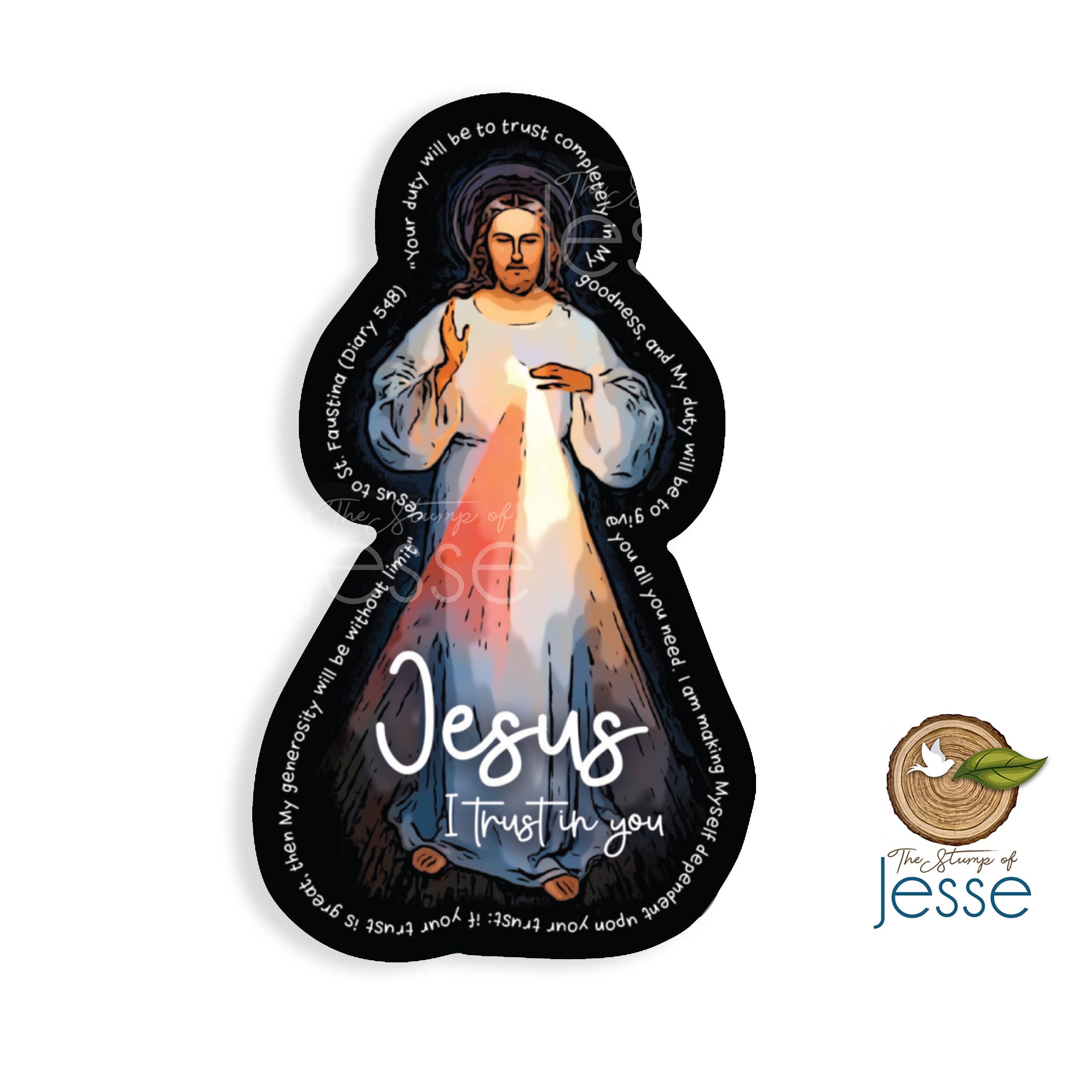 The Stump of Jesse - Divine Mercy Jesus Catholic Sticker