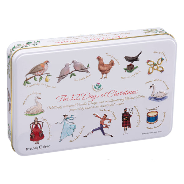 The 12 Days of Christmas Vanilla Fudge Tin