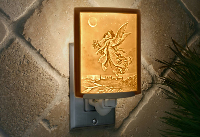 The Porcelain Garden Inc. - Guardian Angel Porcelain Lithophane Night Light