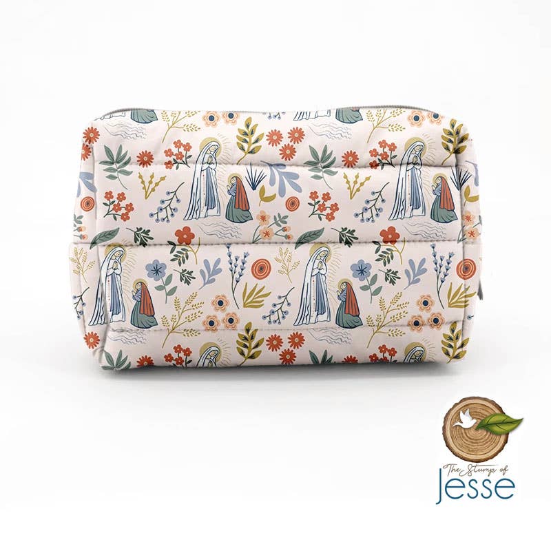 The Stump of Jesse - Our Lady of Lourdes lightweight waterproof puffer pouch