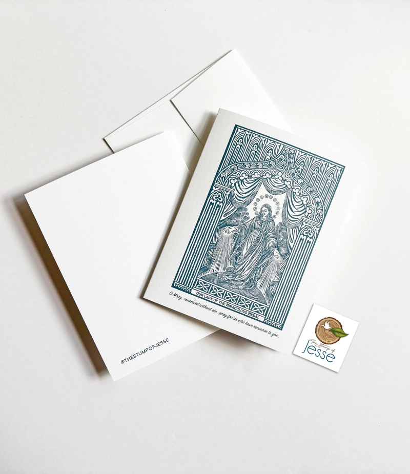 The Stump of Jesse - Our Lady of the Miraculous Medal Greeting Card I Gift