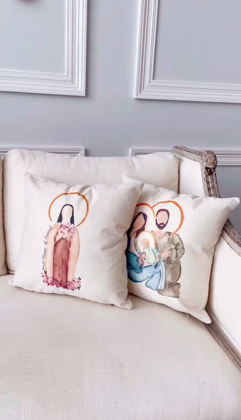 Emily S Pitre Art - St. Therese of Lisieux Pillow