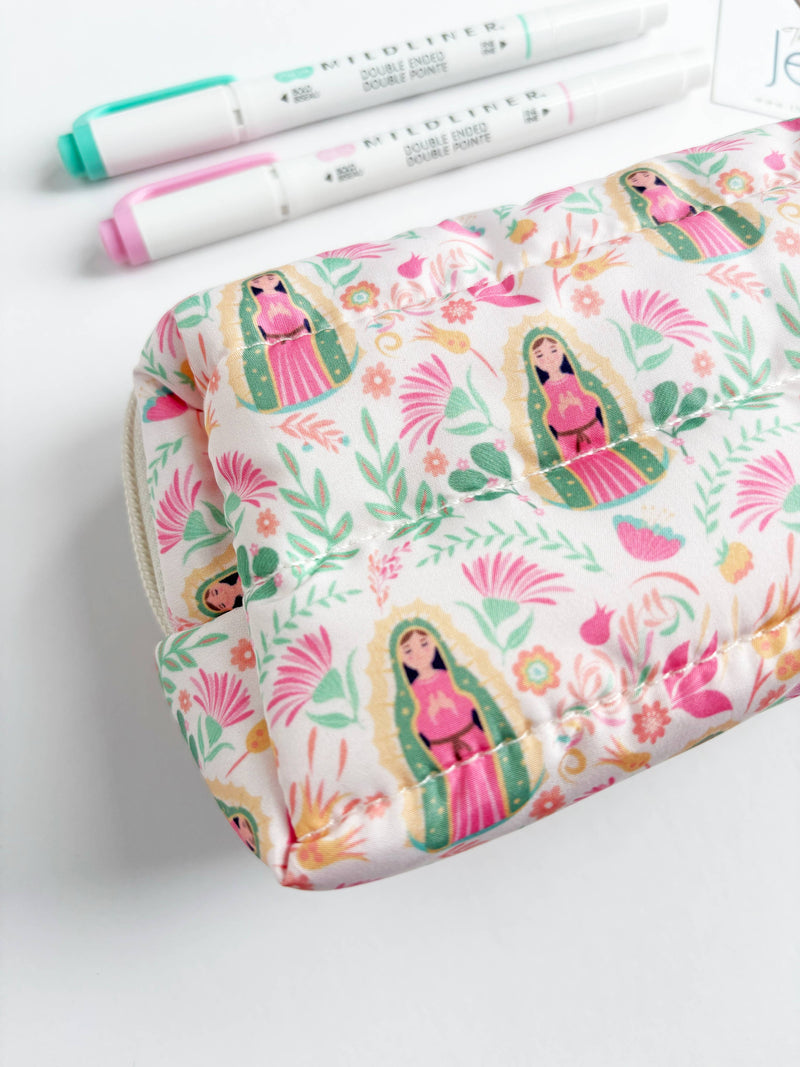 The Stump of Jesse - Our Lady of Guadalupe lightweight waterproof puffer pouch