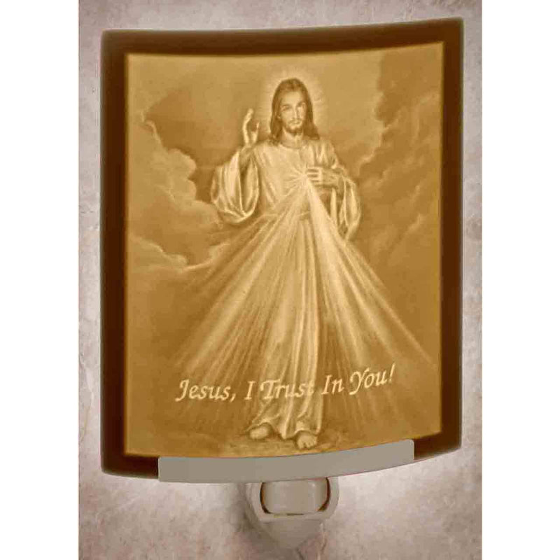 The Porcelain Garden Inc. - Divine Mercy Porcelain Lithophane Night Light