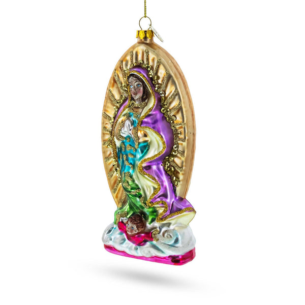 Reverent Virgin Mary Glass Ornament