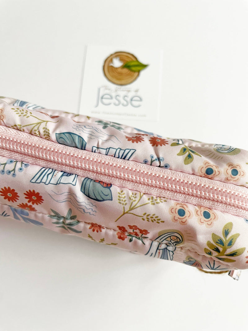 The Stump of Jesse - Our Lady of Lourdes lightweight waterproof puffer pouch
