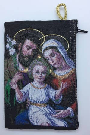 Oremus Mercy - Holy Family MD Rosary Pouch 4" x 6"