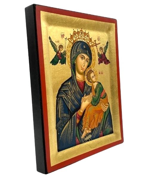 The Art of the Icon - Virgin Mary Perpetual Help Silk Screen Icon: 29 x 23 cm / 11.4x 9.1 in