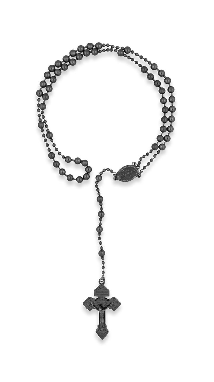 Village Gift Importers - Soldier of God Gunmetal Military Rosary