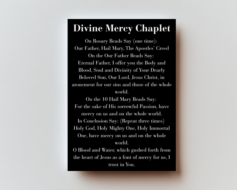 Divine Mercy Premium Metal Prayer Card