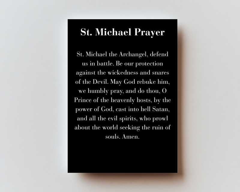 St. Michael Prayer Premium Metal Prayer Card