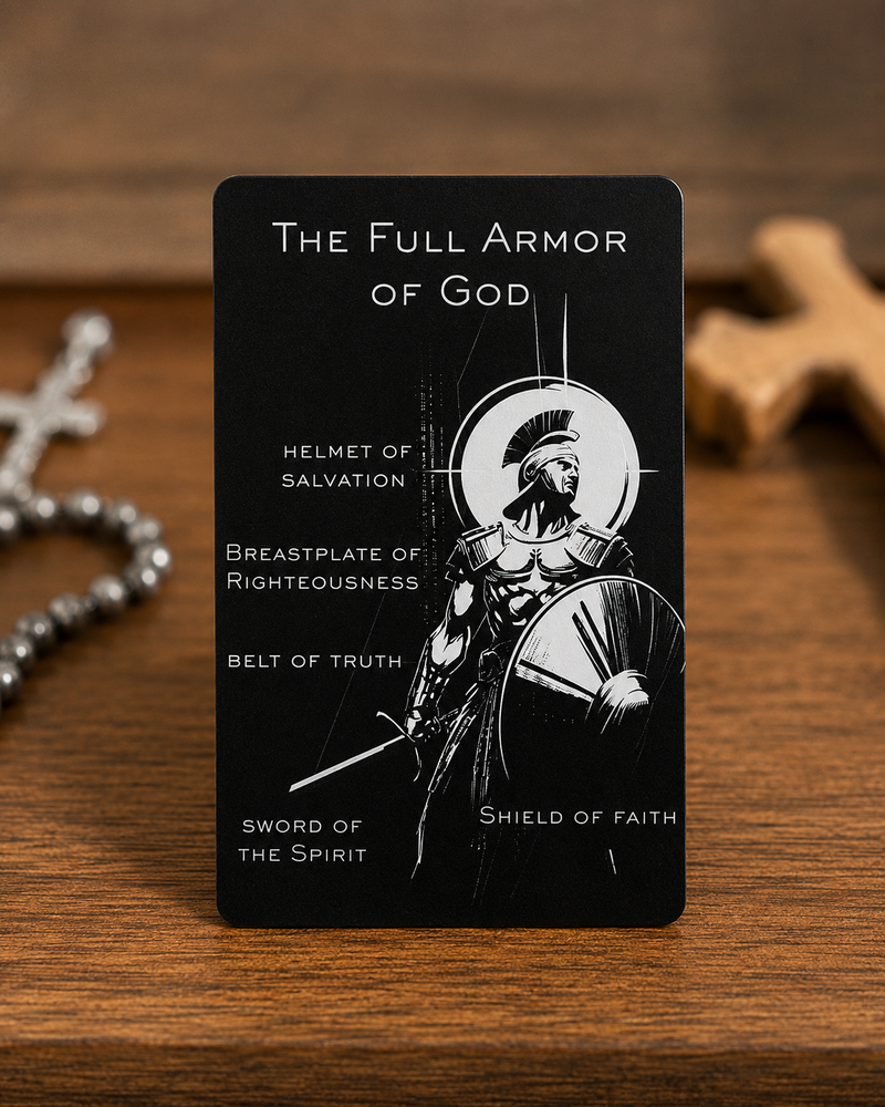 The Full Armor of God Premium Metal Prayer Card