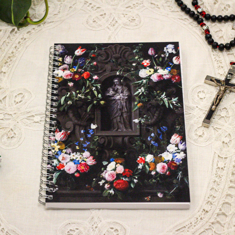 Garland of Marian Flowers Writing Journal.