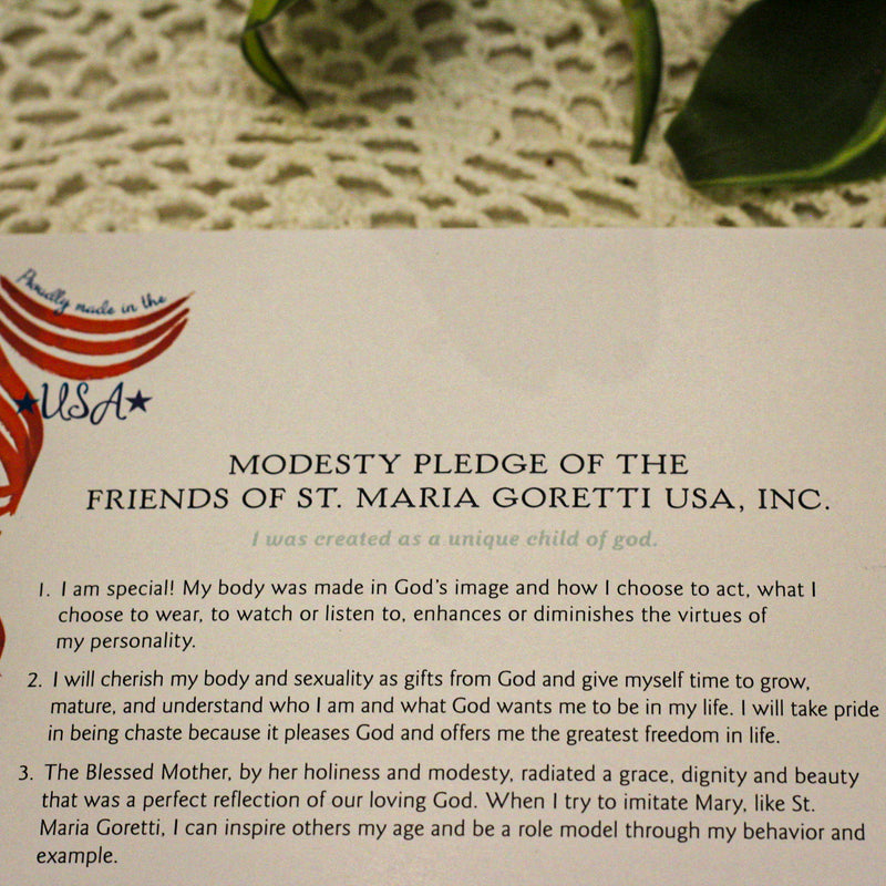 Teen Chastity Girl -  St. Maria Goretti, Martyr of Purity Writing Journal