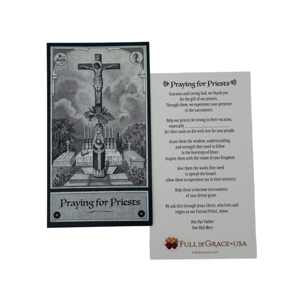 NEW - Praying for Priests, customizable holy card