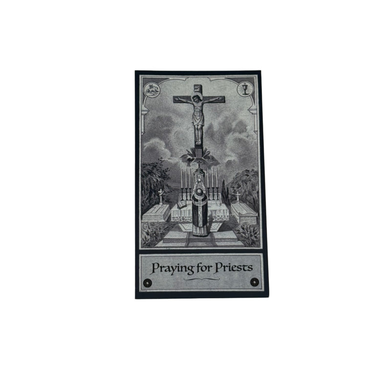 NEW - Praying for Priests, customizable holy card