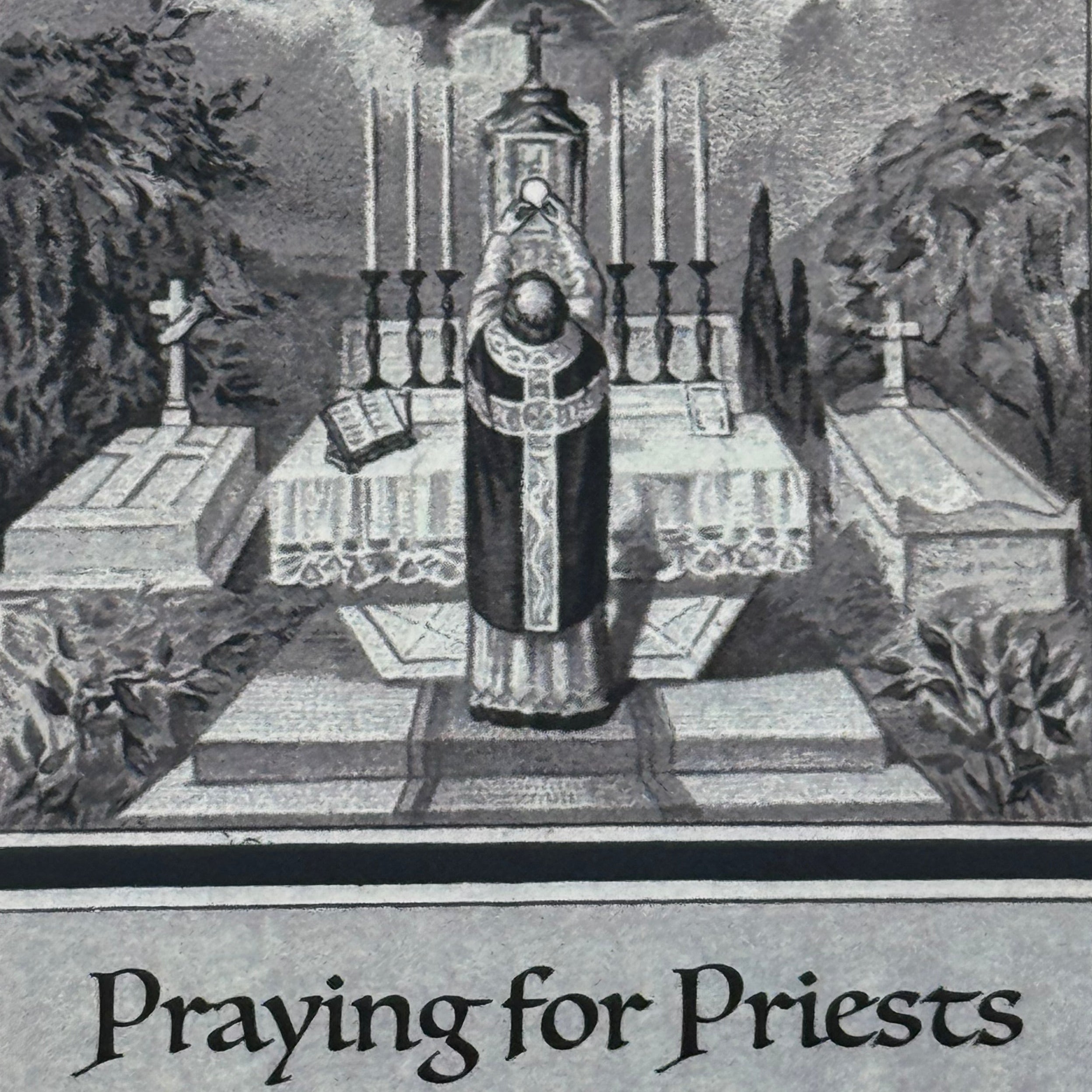 NEW - Praying for Priests, customizable holy card