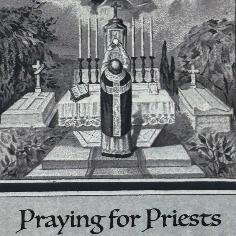 NEW - Praying for Priests, customizable holy card
